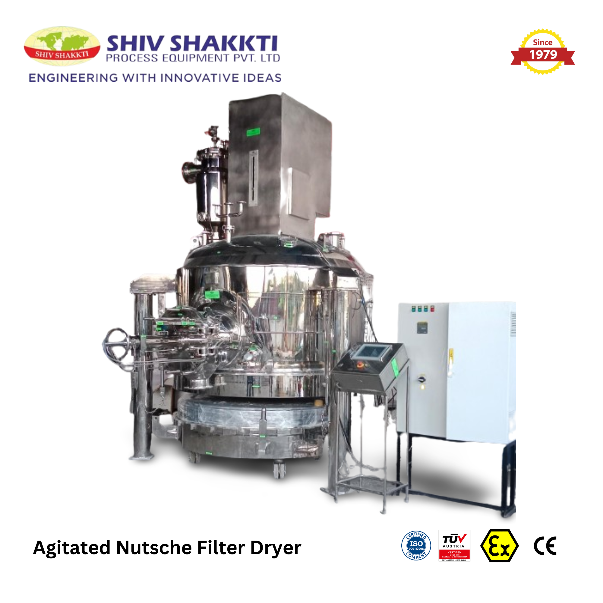 Working of Agitated Nutsche Filter Dryer (ANFD) Image
